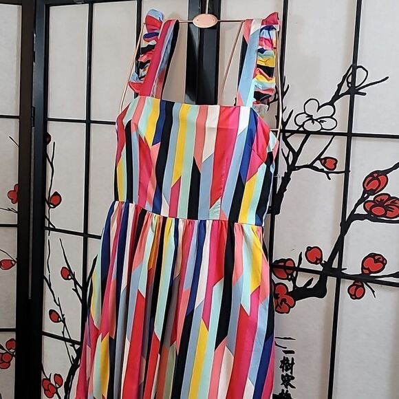 Crosby Becca by Mollie Burch Tortola Multicolor Midi Dress, - Picture 9 of 12